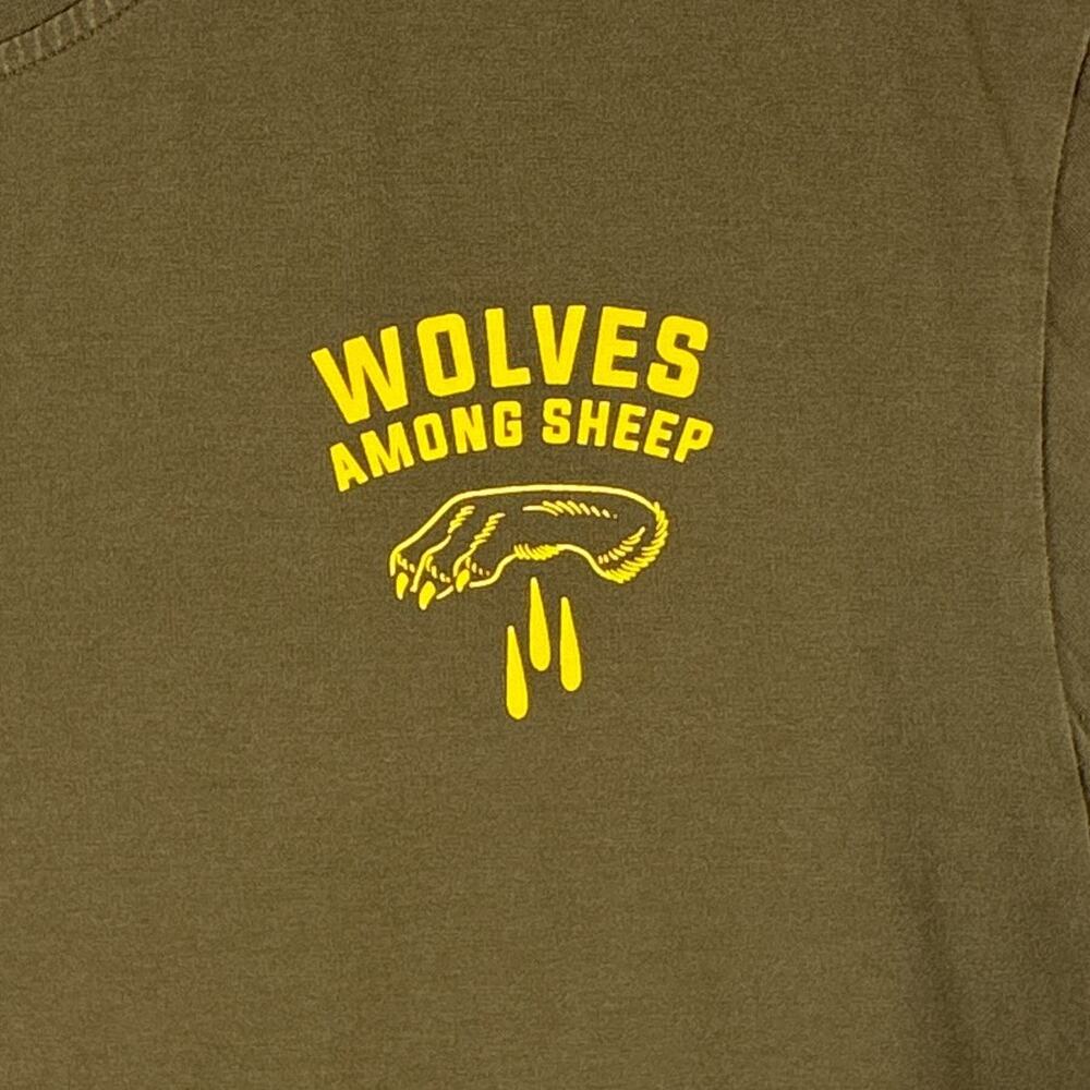 Kill Crew TShirt Mens L Olive Drab Wolves Among Sheep Workout MMA UFC BJJ Boxing - Picture 3 of 8